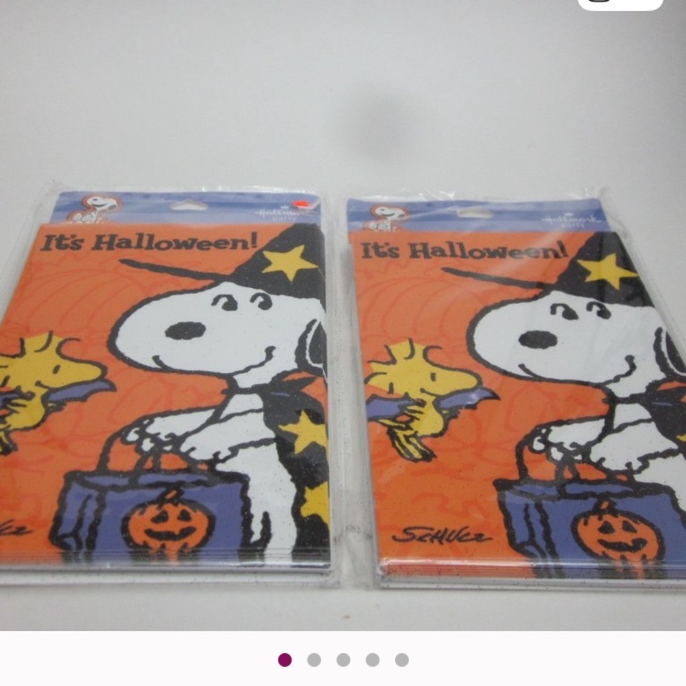 Vintage Hallmark Snoopy Halloween Party Invitations - 
2 Packs